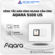 Aqara S100 US - Horizontal Screen Rectangular Switch, Integrated Touch Screen, 2 Physical Buttons (W