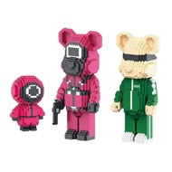 Squid Game Bearbrick version assembly toy, Squid Game puzzle toy