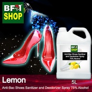 Antibacterial Shoes Sanitizer and Deodorizer Spray (ABSSD) - 75% Alcohol with Lemon - 5L