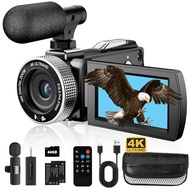 4K Ultra HD Video Camera Camcorder 60FPS, 48MP UHD Vlogging Camera for YouTube, Digital Camera Recor