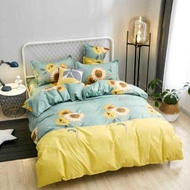 (duvet insert not included) set of 5 poly cotton sunflower duvet covers and pillowcases - Insertable