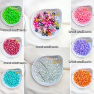 GANTUNGAN Rainbow AB Pearl Beads 6mm 8mm / Pearl Bracelet Beads / Handicraft Beads / Keychain Beads