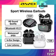 Awei T29P True Wireless Earbuds Sport Earbuds Earphone Awei T29 Headphone Awei Bluetooth Earbuds