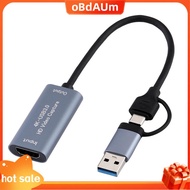 USB3.0 Video Capture Card Video Game Recorder Card 4K -Compatible to USB Type C for Gaming Live Stre
