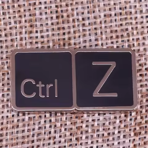Ctrl Z Enamel Pin Geek Gift Keyboard Lapel Pins for Backpacks Briefcase Badges Brooch for Clothes Ac