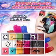 IMAGIC 16 Colors Face Paint Professional Abstract Palette For Kid Halloween/Art Party Fancy Makeup
