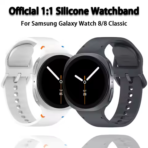 Official 1:1 Silicone Watchband For Samsung Galaxy Watch 8 40mm 44mm Sports Bracelet Wristband Galax