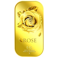 999.9 Pure Gold | 5g Big Rose (Series 1) Gold Bar