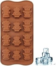 Yfymk-sg Lovely Robot Shape 12-Grid Ice Cube Tray 21.5cm x 10.8cm x 1.3cm