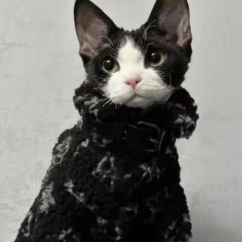 Pet Coat Clothes Fall and Winter New Sphinx Cat Devon Cat Hairless Cat Clothes Thickened Padded Fur