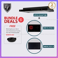 EF EFCH 9234T BK Cooker Hood + Hob (HB BI 2721 A, HB IV 2734 A) Bundle Deal