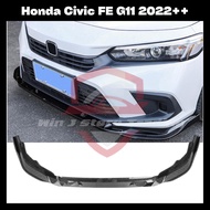 Honda Civic FE 2022 G11 Blade Type Front Lips Diffuser Lip Cover Front Shovel Front Bumper For 11th Civic FE 1.5E 1.5V