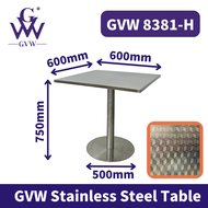 GVW【Square Table】Meja Stainless Steel Working Table Meja Dapur Dining Table Set Meja Makan Stainless