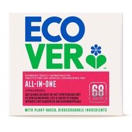 ECOVER ALL-IN-ONE DISHWASHER TABLETS 68's l PLANT BASED BIODEGRADABLE I VEGAN FRIENDLY