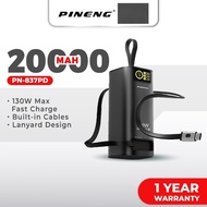 Pineng PN-837PD 20000mAh Power Bank Build-In 70cm Retractable Cable