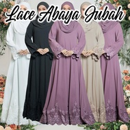ERYNA ABAYA Jubah Muslimah Lace Jubah Abaya Jubah Abaya Sulam Tunang Nikah Nursing Friendly Lace Emb