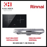 RINNAI RH-S259-SSR-T SLIMLINE HOOD + RB-7012H-CB 2 INDUCTION HOB BUNDLE