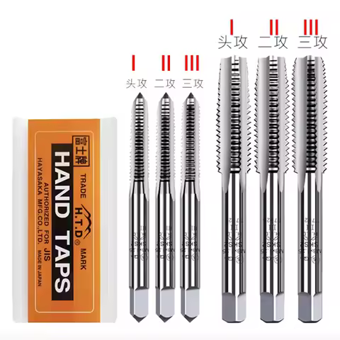 1set=3PCS Japan HTD Hand Set Metric Thread M2 M3 M4 M5 M6 M8 M10 M12 M14 M20 SKS Material Inch Threa
