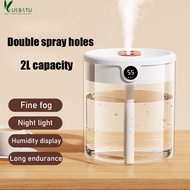 Humidifier 2L Double Jet Humidifier Usb Large Capacity Household Mute Bedroom Office Night Light Dig