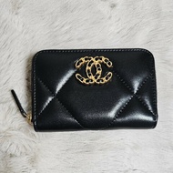 chanel19新款加大零錢包 拉鍊卡包