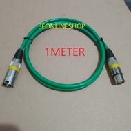 DMX CABLE Male XLR to Female XLR 1METER GREEN Microphone Cable Plug for Audio Mixer Amplifier