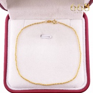 Pawnable 18K Saudi Gold Super Thin Rope Bracelet 18K Gold Bracelet