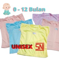 Baby Boy Girl Singlet Underwear T-Shirt/ Toddler Baby Boy Girl Age 0 1 2 3 4 5 6 Months SNI Unisex N