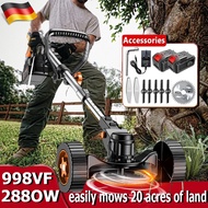Mesin Rumput Bateri 1298VF Lawn Mower Cordless Grass Cutter Electric Grass Trimmer Grass Cutter Mach