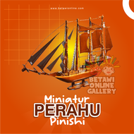 Miniatur Kapal / Perahu Pinisi Dewaruci Kayu & Lidi