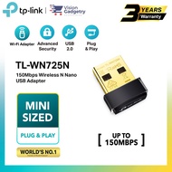 TP-Link TL-WN725N Wireless N Nano USB WiFi Adapter 150mbps Tiny for Desktop Laptop PC