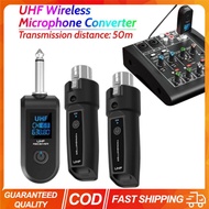 2.4GHz Wireless Microphone Converter Rechargeable XLR Receiver for Dynamic Mic Mixer for Live Stream