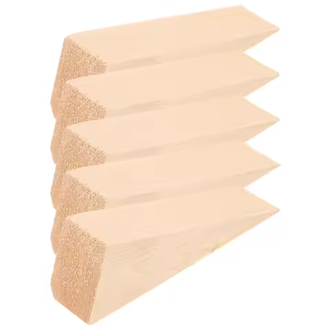 5pcs Wooden Wedge Sturdy Furniture Levelers Shims Table Chair Legs Leveling Fix Wobbling Wood Spacer