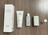 HABA - SQUA CLEANSING ; SQUA FACIAL FOAM ; VC LOTION ; SQUALANE II ; SQUALANE