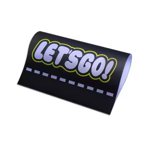 Creative LET'S GO Car Wash Tag Sticker Waterproof Sunproof PVC Windshield Decal Funny Label Design U