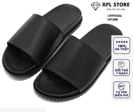 dép quai ngang da bò cao cấp đế pu 2 lớp chống đau chấn êm ái đế cao 3cm H02