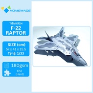 F-22 Raptor Fighter Paper Model Kit