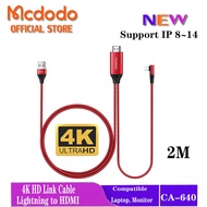 Mcdodo 4K HD Link Cable USB 3.1 Type C Cable 100W Fast Charge for iPhone 16 Pro Max 15 14 13 12 Xr 8