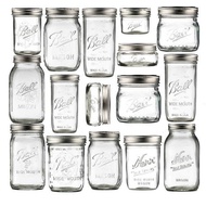 balang kuih raya 2024 balang kuih raya kedap udara Ball Mason Jar American Mason Cup Vintage Glass Bottle Overnight Oatmeal Cup Sealed Kitchen Storage Jar
