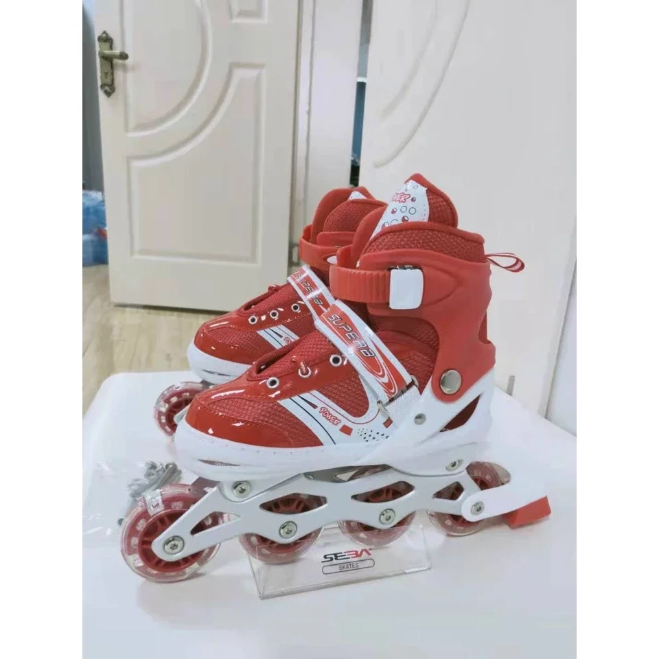 sepatu roda anak sepatu roda baud baja roda depan nyala