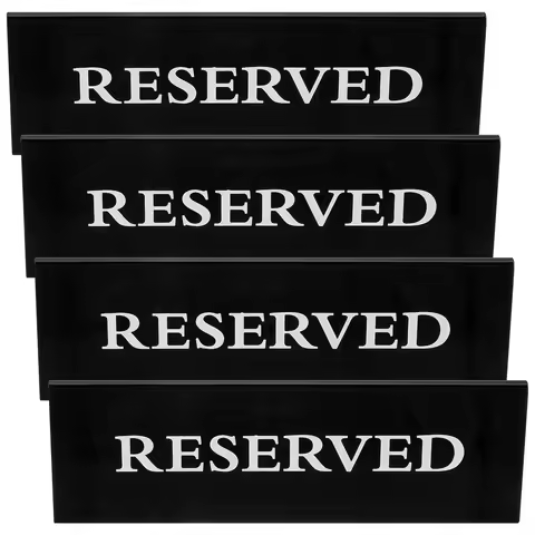 Acrylic Reserved Seating Signs 4Pcs Wedding Table Labels Party Place Cards Memory Table Decoration E