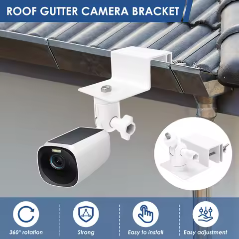 2pcs Cameras Bracket Gutter Mount Compatible with eufy Security SoloCam S220/C210, eufyCam 2C/2C Pro