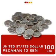 Koin USD Amerika Serikat Dollar (Pecahan 10 Sen)