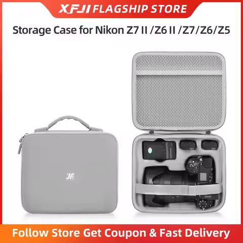 XFJI Travel Carrying Case for Nikon Z7Il Z6Il Z7 Z6 Z5 Organizer Storage Bag EVA Shoulder Bag Portab