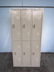 【新竹2手家具】推薦永茂二手傢俱*C050404*六人置物鐵櫃(KEY6個)*辦公家具 辦公桌 員工置物櫃 辦公椅 主管