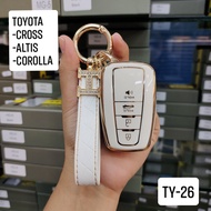 TPU เคสกุญแจรถยนต์ ปลอกกุญแจ รุ่น TOYOTA CAMRY  2019 Corolla Cross พร้อมพวงกุญแจ