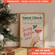 Tranh treo tường Christmas New Year Guest In My Festive Era Bar Cart Holiday Cocktail tặng kèm đinh