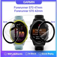 < 2pcs > Garmin Forerunner 570 47mm / Forerunner 570 42mm 3D Full Cover Screen Protector - Full Scre