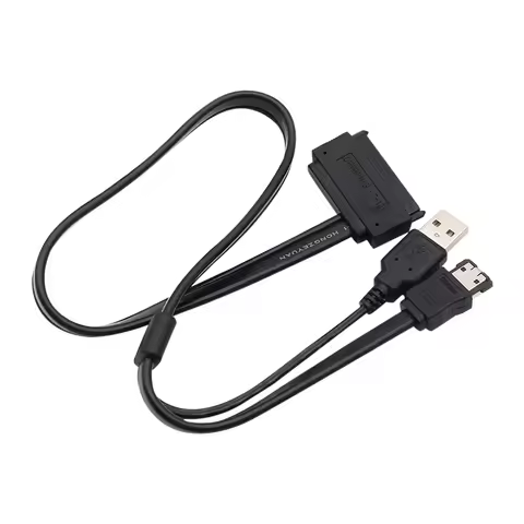 SATA 22Pin to Power ESATA Cable Splitter USB Power Wire Converter 2.5inch Driver Laptop Converter 50