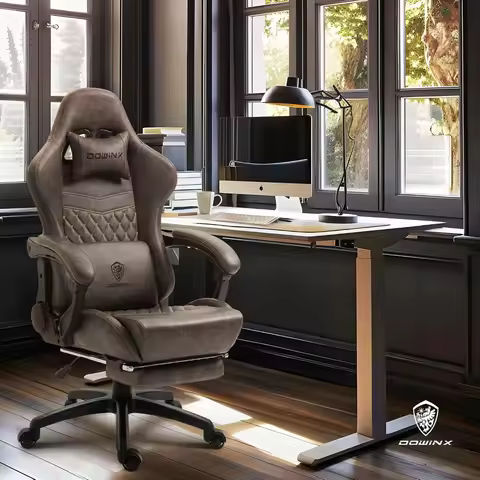 Chair Gaming Big and Tall, Ergonomic PC Gaming Chair with Footrest & Massage, Racing Style Reclining