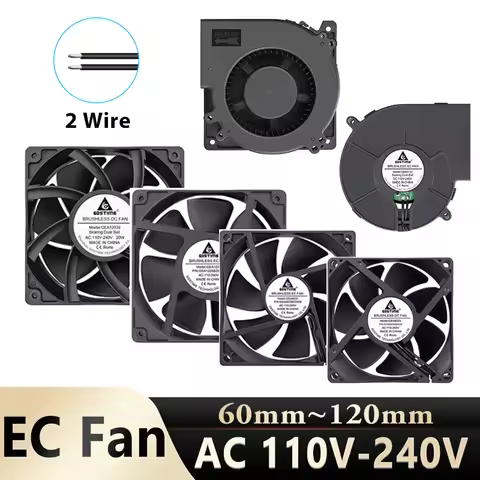 Gdstime EC 120mm 90mm 80mm Fan 230V Cpu Cooler AC 110V 120V 220V 240V Ball Brushless Fan PC Fan Cool